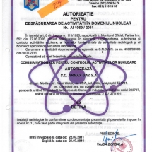 16. Autorizatie activitati in domeniul NUCLEAR (21.07.2016)